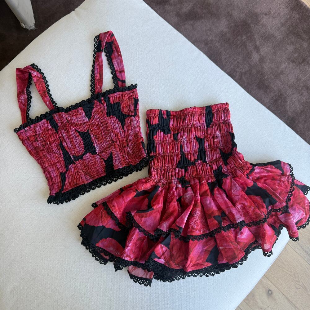 Charo Ruiz Skirt Set Black Blossom - Picture 3 of 5